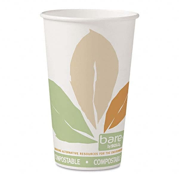 DART - Bare by Solo Eco-Forward PLA Paper Hot Cups, Leaf Design, 16 oz, 1000/Carton - Best Tool & Supply