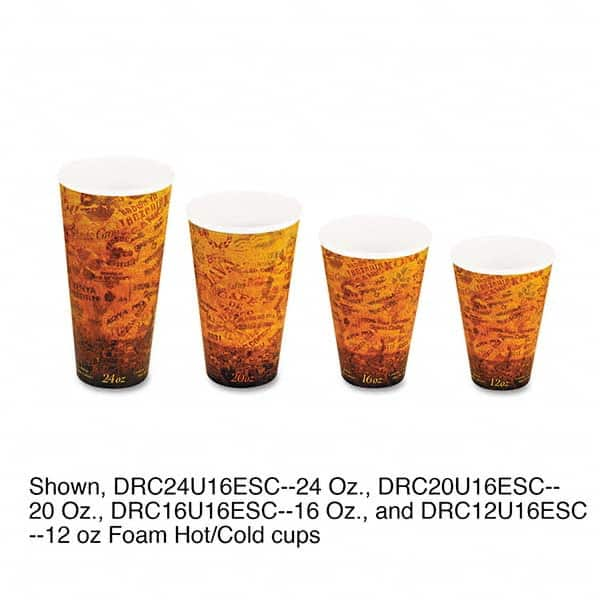 DART - Foam Hot/Cold Cups, 16 oz, Brown/Black, 1000/Carton - Best Tool & Supply