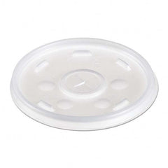 DART - Plastic Lids, for 12 oz Hot/Cold Foam Cups, Slip-Thru Lid, White, 1000/Carton - Best Tool & Supply