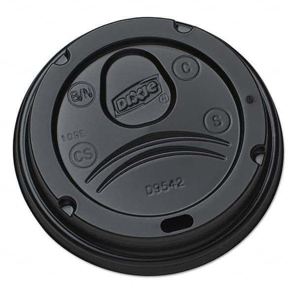 Dixie - Drink-Thru Lids for 10-20 oz Cups, Plastic, Black - Best Tool & Supply