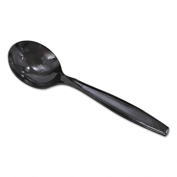 Dixie - Plastic Cutlery, Heavyweight Soup Spoons, 5 3/4", Black, 1000/Carton - Best Tool & Supply