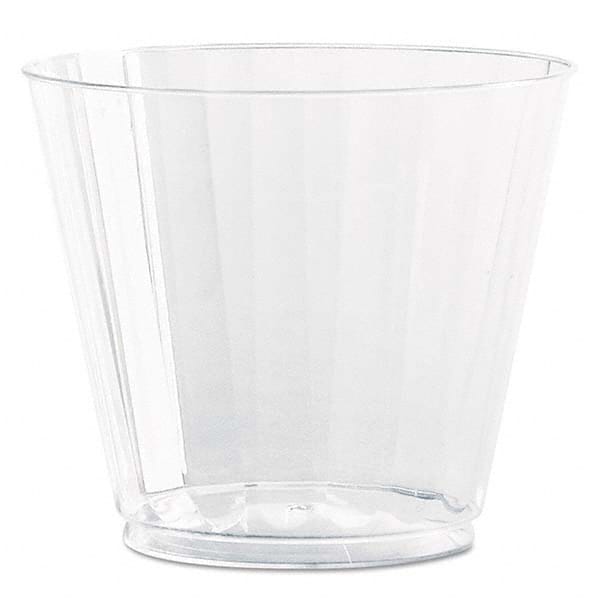 WNA - Classic Crystal Plastic Tumblers, 9 oz, Clear, Fluted, Squat, 12/Pack - Best Tool & Supply