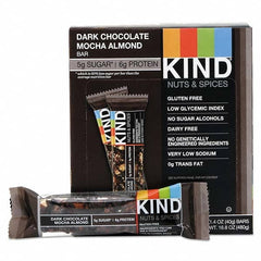 KIND - Snacks, Cookies, Candy & Gum Breakroom Accessory Type: Granola Bars Breakroom Accessory Description: Nuts and Spices Bar, Dark Chocolate Mocha Almond, 1.4 oz Bar, 12/Box - Best Tool & Supply