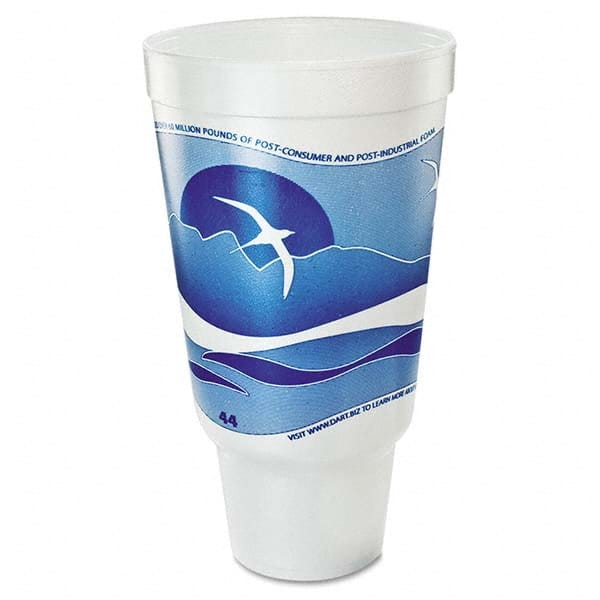 DART - Horizon Flush Fill Foam Cup, Hot/Cold, 44 oz, Ocean Blue/White, 15/Bag - Best Tool & Supply