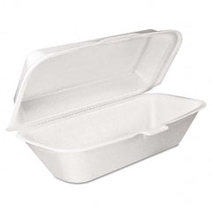 DART - Foam Hoagie Container with Removable Lid, 9-4/5 x 5-3/10 x 3-3/10, White, 125/Bag - Best Tool & Supply