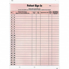 Tabbies - Note Pads, Writing Pads & Notebooks Writing Pads & Notebook Type: Sign-In Label Form Size: 8-1/2 x 11-5/8 - Best Tool & Supply