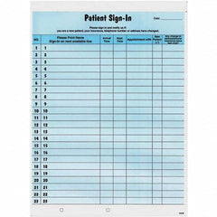 Tabbies - Note Pads, Writing Pads & Notebooks Writing Pads & Notebook Type: Sign-In Label Form Size: 8-1/2 x 11-5/8 - Best Tool & Supply