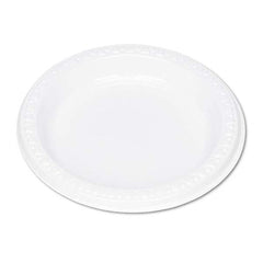 Tablemate Products - Plastic Dinnerware, Plates, 6" Diam, White, 125/Pack - Best Tool & Supply