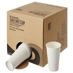 Boardwalk - Convenience Pack Paper Hot Cups, 16 oz, White, 180/Carton - Best Tool & Supply