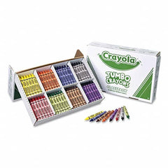 Crayola - Markers & Paintsticks Type: All Purpose Wax Crayon Color: Black; Blue; Brown; Green; Orange; Red; Violet; Yellow - Best Tool & Supply