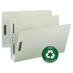 SMEAD - File Folders, Expansion Folders & Hanging Files Folder/File Type: Classification Folders with Tob Tab Fastener Color: Green - Best Tool & Supply