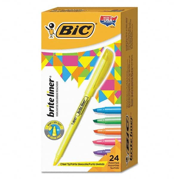 Bic - Markers & Paintsticks Type: Highlighter Color: Yellow; Orange; Pink; Green; Blue - Best Tool & Supply