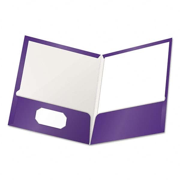 OXFORD - File Folders, Expansion Folders & Hanging Files Folder/File Type: Pocket Folders Color: Purple - Best Tool & Supply