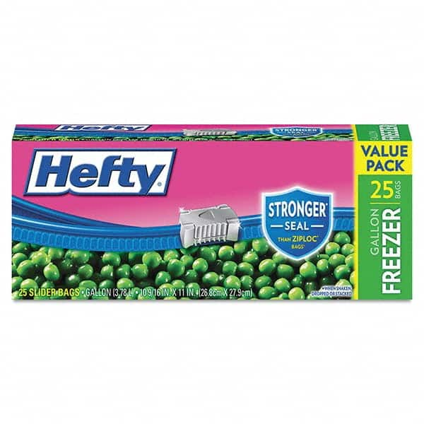 Hefty - Reclosable Food & Sandwich Bags Volume Capacity: 1 Gal. Width (Inch): 10.560 - Best Tool & Supply