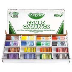 Crayola - Markers & Paintsticks Type: All Purpose Wax Crayon Color: Black; Blue; Brown; Green; Orange; Red; Violet; Yellow - Best Tool & Supply