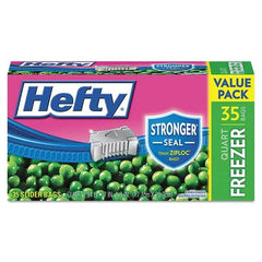 Hefty - Reclosable Food & Sandwich Bags Volume Capacity: 1 Qt. Width (Inch): 7 - Best Tool & Supply