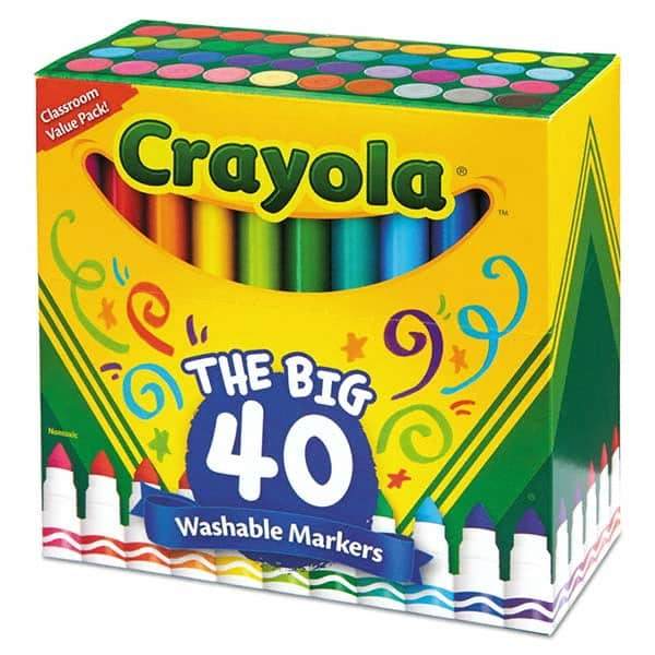 Crayola - Markers & Paintsticks Type: Washable Marker Color: Assorted - Best Tool & Supply