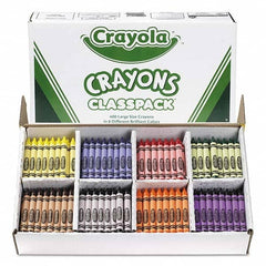 Crayola - Markers & Paintsticks Type: All Purpose Wax Crayon Color: Black; Blue; Brown; Green; Orange; Red; Violet; Yellow - Best Tool & Supply