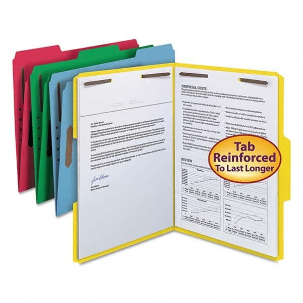 SMEAD - File Folders, Expansion Folders & Hanging Files Folder/File Type: File Folders with Top Tab Fastener Color: Multi-Color - Best Tool & Supply