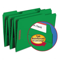 SMEAD - File Folders, Expansion Folders & Hanging Files Folder/File Type: File Folders with Top Tab Fastener Color: Green - Best Tool & Supply