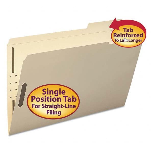 SMEAD - File Folders, Expansion Folders & Hanging Files Folder/File Type: File Folders with Top Tab Fastener Color: Manila - Best Tool & Supply