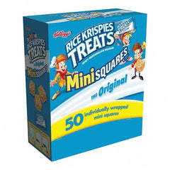 Kellogg's - Snacks, Cookies, Candy & Gum Breakroom Accessory Type: Snack Breakroom Accessory Description: Rice Krispies Treats, Mini Squares, 0.39 oz, 50/Box - Best Tool & Supply