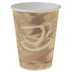 DART - Mistique Polycoated Hot Paper Cup, 12 oz, Printed, Brown, 50/Bag - Best Tool & Supply