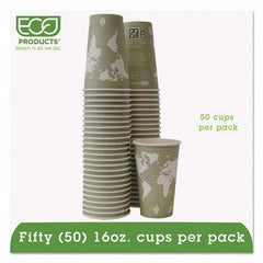 ECO PRODUCTS - World Art Renewable/Compostable Hot Cups, 16 oz, Moss, 50/Pack - Best Tool & Supply