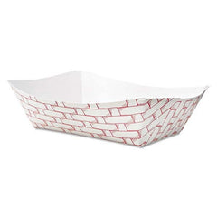 Boardwalk - Paper Food Baskets, 3lb Capacity, Red/White, 500/Carton - Best Tool & Supply