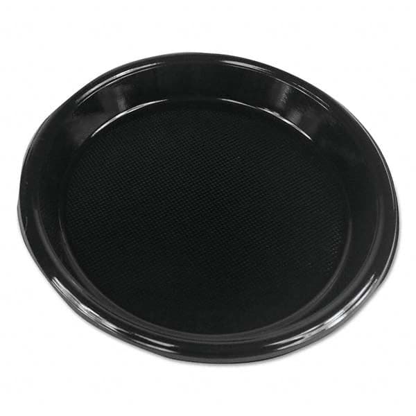 Boardwalk - Hi-Impact Plastic Dinnerware, Plate, 10" Diam, Black, 500/Carton - Best Tool & Supply