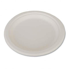 SCT - ChampWare Heavyweight Bagasse Dinnerware, Plate, 9", White, 500/Carton - Best Tool & Supply