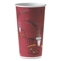 DART - Polycoated Hot Paper Cups, 20 oz, Bistro Design, 600/Carton - Best Tool & Supply