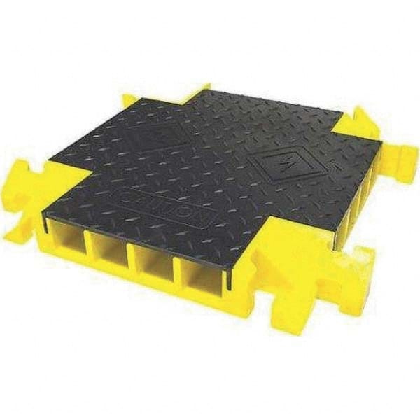 Checkers - On Floor Cable Covers Cover Material: Polyurethane Number of Channels: 4 - Best Tool & Supply