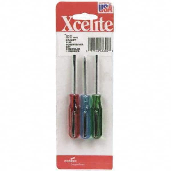 Xcelite - Screwdriver Sets Screwdriver Types Included: Slotted; Phillips Number of Pieces: 3 - Best Tool & Supply