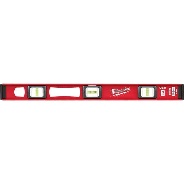 Box Beam, I-Beam & Torpedo Levels; Level Type: I-Beam; Length (Inch): 24.0000; Magnetic: Yes; Body Material: Aluminum; Top Read: Yes; Graduation Location: Front; Housing Color: Red; Black; Features: Impact-Resistant; Lightweight; Durable; Includes: (1) ML