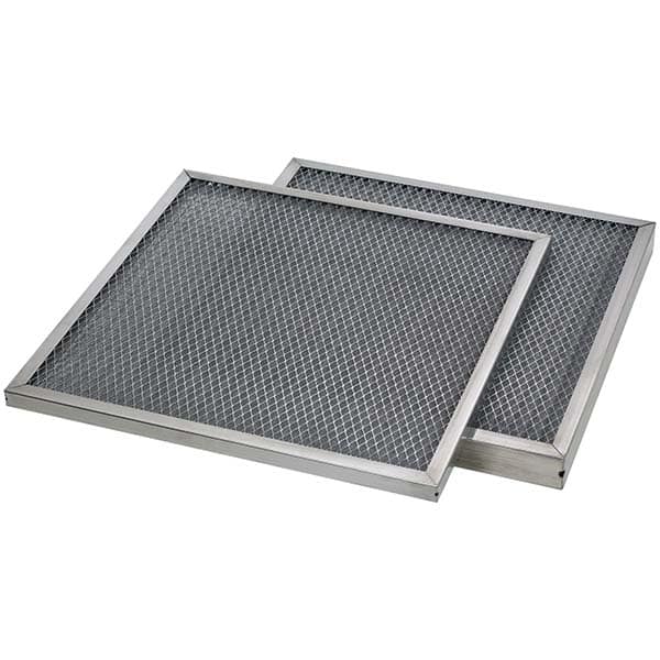 Pleated Air Filter: 20 x 25 x 1/2″ Corrugated Aluminum, Aluminum Frame