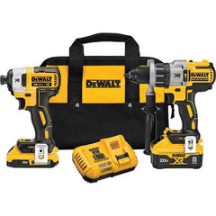 DeWALT - Cordless Tool Combination Kits Voltage: 20 Tools: 1/2" Brushless Hammer Drill/Driver; 1/4" Impact Driver - Best Tool & Supply