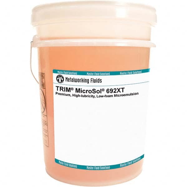 Master Fluid Solutions - TRIM MicroSol 692XT 5 Gal Pail Cutting, Drilling, Sawing, Grinding, Tapping & Turning Fluid - Best Tool & Supply