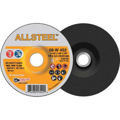 WALTER Surface Technologies - Depressed-Center Wheels Wheel Diameter (Inch): 4-1/2 Wheel Thickness (Inch): 1/8 - Best Tool & Supply