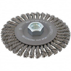 WALTER Surface Technologies - 6-7/8" OD, 5/8-11 Arbor Hole, Stringer Bead Steel Wheel Brush - Best Tool & Supply