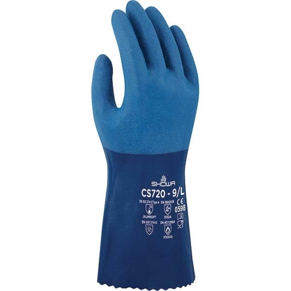 SHOWA - Chemical Resistant Gloves Material: Nitrile Size: Large - Best Tool & Supply