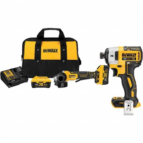 DeWALT - 4-1/2" Wheel Diam, 9,000 RPM Cordless Angle Grinder - Exact Industrial Supply