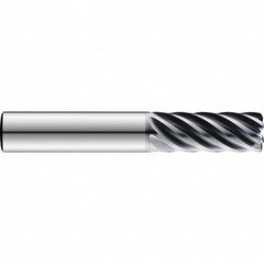 SGS - 25mm Diam 7 Flute Solid Carbide 2mm Corner Radius End Mill - Best Tool & Supply