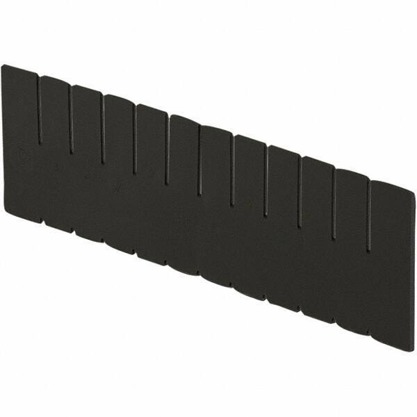 LEWISBins+ - 7-3/8" High, Black Bin Divider - Use with DC3080, Short Side Measures 7.4" Tall - Best Tool & Supply