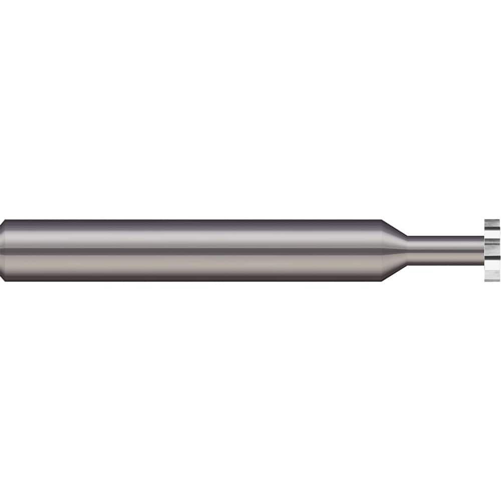 Woodruff Keyseat Cutter: 0.1875″ Cut Dia, 0.025″ Cut Width, 3/16″ Shank Dia, Straight Tooth 2″ OAL, 6 Teeth, Solid Carbide