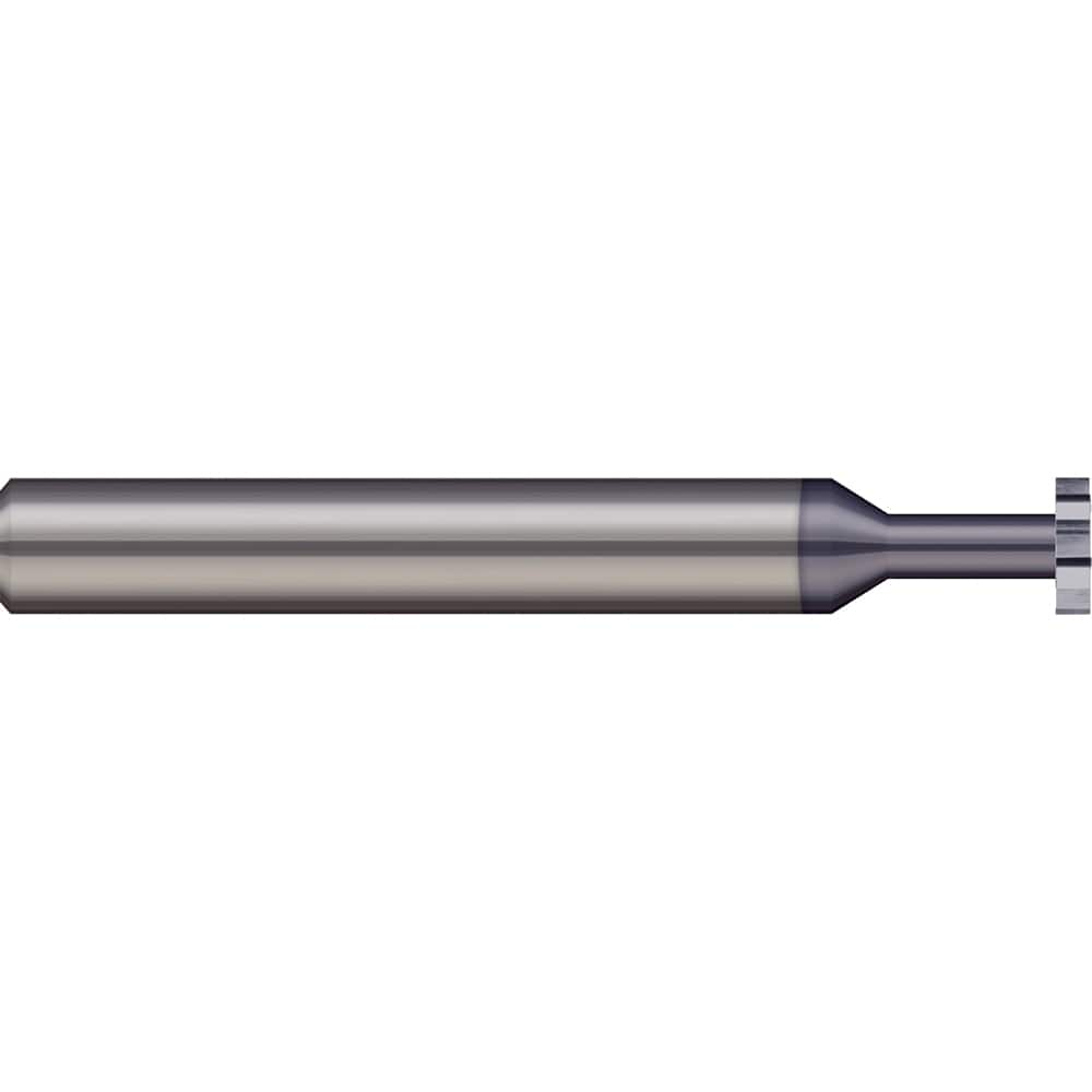 Micro 100 - 1/4" Cut Diam, 1/16" Cut Width, 1/4" Shank, Straight-Tooth Woodruff Keyseat Cutter - Exact Industrial Supply