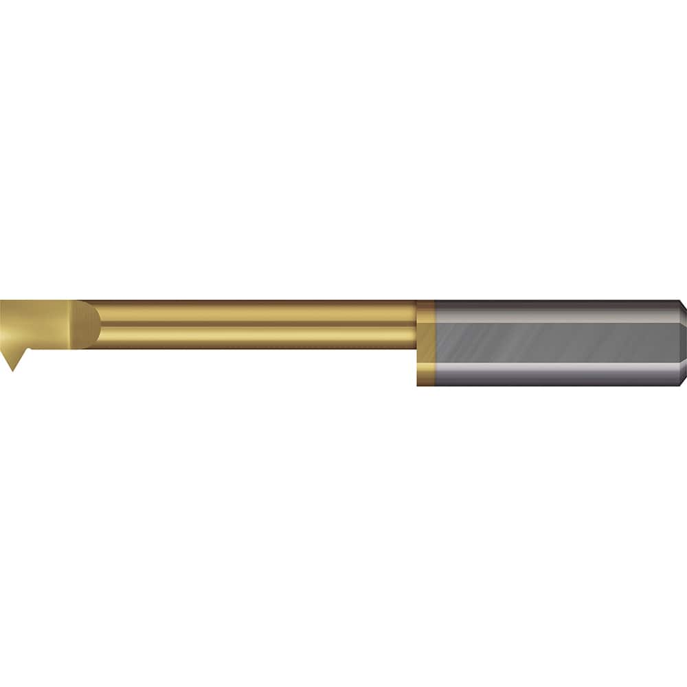 Micro 100 - Single Point Threading Tools; Thread Type: Internal ; Material: Solid Carbide ; Profile Angle: 60 ; Threading Diameter (mm): 4.60 ; Cutting Depth (Decimal Inch): 0.5118 ; Cutting Depth (mm): 13.00 - Exact Industrial Supply