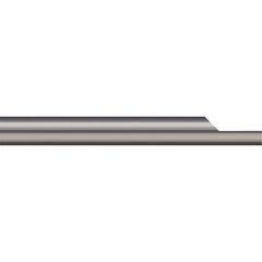 Micro 100 - Tool Bit Blanks; Material: Solid Carbide ; End Shape: Split End ; Width/Diameter (Inch): 1/2 ; Overall Length (Inch): 4 - Exact Industrial Supply