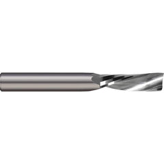 Micro 100 - 1/8" Diam RH Solid Carbide 1-Flute Single Edge Downcut Spiral Router Bit - Exact Industrial Supply