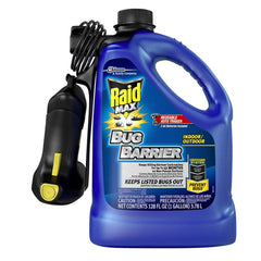 Raid Max Bug Barrier Trigger Starter Kit;128 oz;1 Gallon - Raid Max Bug Barrier Trigger Starter Kit 128 oz 1 Gallon; Raid Max Bug Barrier Keeps kills Ants;Boxelder Bugs;Centipedes;Crickets;Firebrats;Fleas;Flies;Gnats;Ground Beetles;Mosquitoes;Roaches;Scor